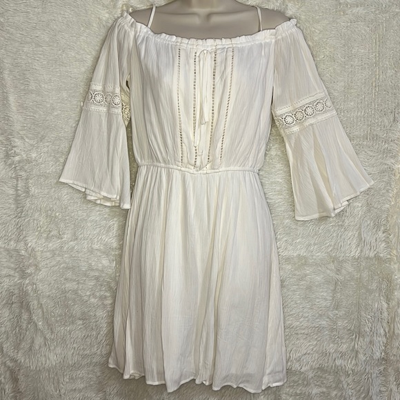 NAIF Dresses & Skirts - White off the shoulder dress, size Medium